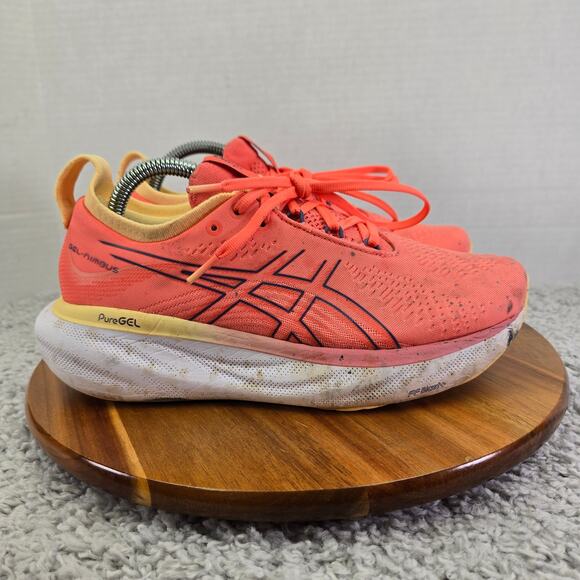 Asics Gel-Nimbus 25 Papaya Dusty Purple Athletic Daily Running Shoe Womens 8.5 - Picture 3 of 13